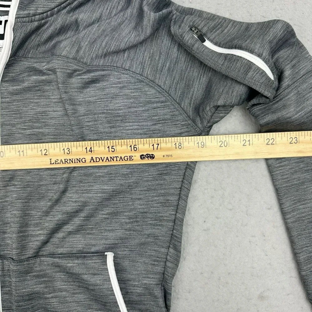 Footjoy Jacket Womens Small Gray Pullover Running Golf Full Zip Hooded‎ EUC